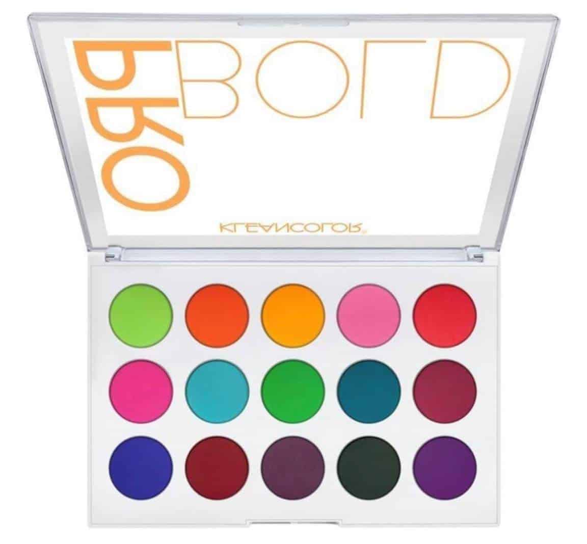 Paleta de sombras 15 colores Pro Bold - klean color